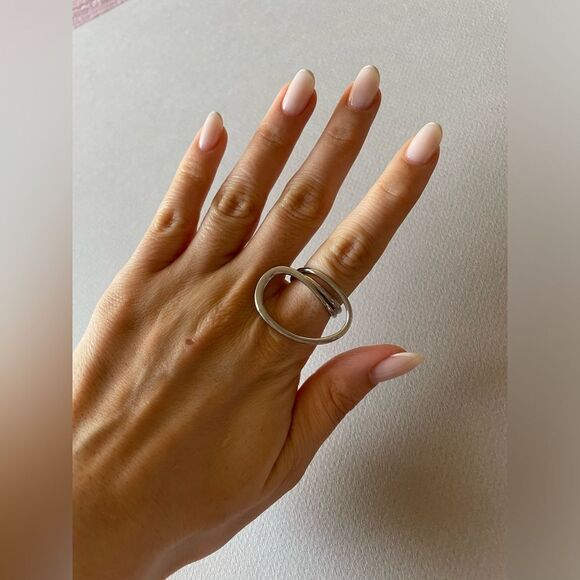 Elegant Silver Spiral Ring M376 - Picture 4 of 4